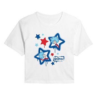 Juniors' Dr. Seuss Thing 1 & Thing 2 Cropped Tee