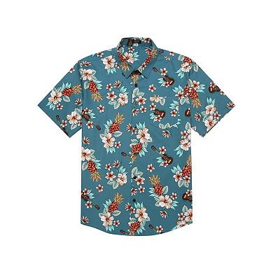 COOFANDY Men's Hawaiian Shirt Short Sleeve Casual Button Down Floral Printed Beach Shirts