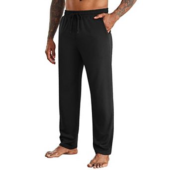 COOFANDY Sweat Pants for Men with Pockets Thin Yoga Sweatpants Open Bottom Athletic Pants