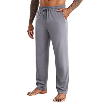 COOFANDY Sweat Pants for Men with Pockets Thin Yoga Sweatpants Open Bottom Athletic Pants