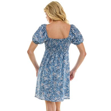 Juniors' Lily Rose Molded Cup Short Sleeve Skater Dress