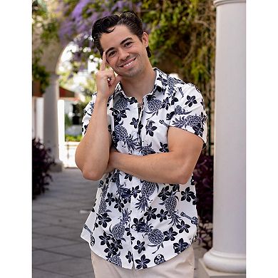 COOFANDY Men's Short Sleeve Shirts Lightweight Loose Fit Polyester Shirts Cruise Shirts