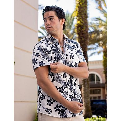 COOFANDY Men's Short Sleeve Shirts Lightweight Loose Fit Polyester Shirts Cruise Shirts