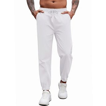 COOFANDY Men's Casual Joggers Cotton Drawstring Chino Pants Hiking Outdoor Twill Track Sweatpants