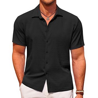 COOFANDY Men Mexican Beach Shirt Fashion Novelty Short Sleeve Button Down Tops