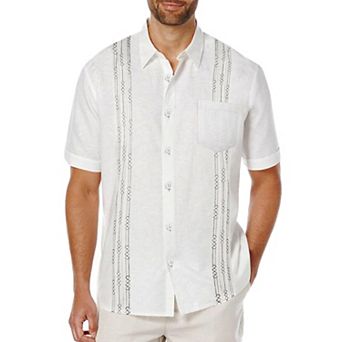 COOFANDY Men's Short Sleeve Linen Shirt Cuban Guayabera Shirts Summer Beach Tops