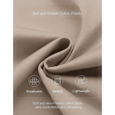 COOFANDY Men's Casual Shorts Cotton Elastic Waist Drawstring Shorts Lightweight Summer Beach Shorts