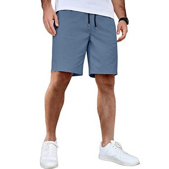 COOFANDY Men's Casual Shorts Cotton Elastic Waist Drawstring Shorts Lightweight Summer Beach Shorts
