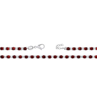 PRIMROSE Cubic Zirconia Round Tennis Bracelet