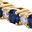 Gold Tone Blue