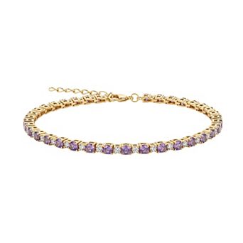 PRIMROSE Cubic Zirconia Round Tennis Bracelet