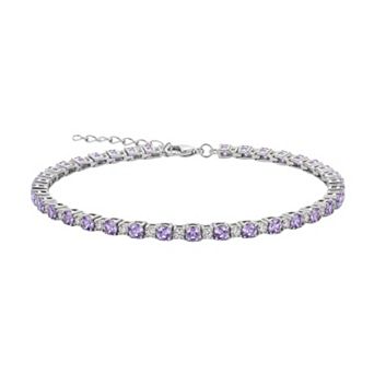 PRIMROSE Cubic Zirconia Round Tennis Bracelet