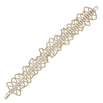 You're Invited Gold Tone Flex Bracelet