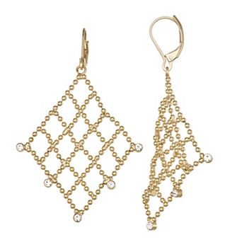 You're Invited Gold Tone Long Drop Earrings