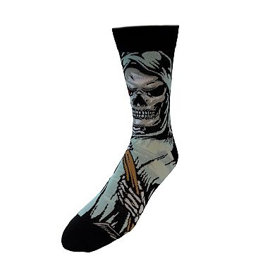 Men’s 3-Pack Horror Reaper Crew Socks in Coffin Gift Box