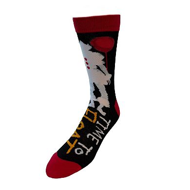 IT Pennywise Men’s Crew Socks 3-Pack in Coffin Gift Box
