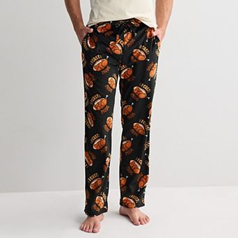 Men's Thanksgiving Feast Mode Minky Pajama Pants