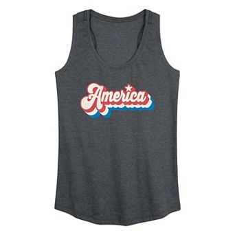 Women's Retro America Graphic Racerback Tank Top