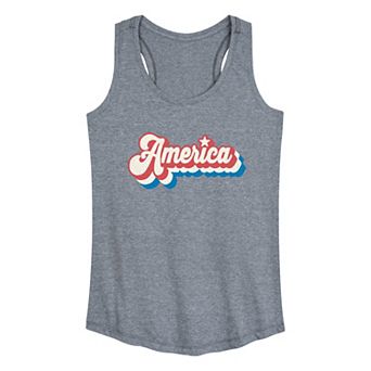 Women's Retro America Graphic Racerback Tank Top