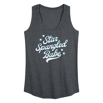 Women's Star Spangled Babe Graphic Racerback Tank Top