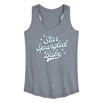 Women's Star Spangled Babe Graphic Racerback Tank Top