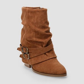 SO® Dolil Women's Slouch Fold Over Ankle Boots