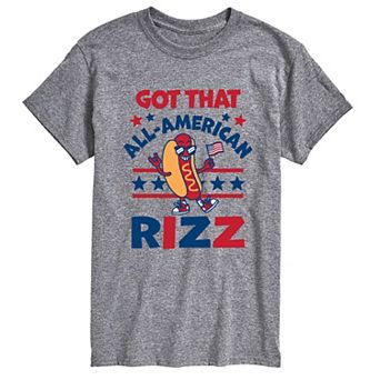 Big & Tall Got That All-American Rizz Hotdog Graphic Tee