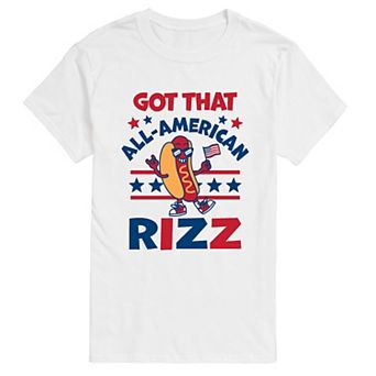 Big & Tall Got That All-American Rizz Hotdog Graphic Tee