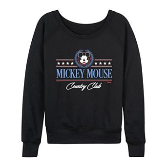 Women's Disney's Mickey Mouse Country Club French Terry Long Sleeve Tee