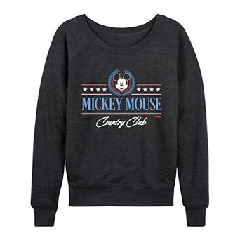 Women's Disney's Mickey Mouse Country Club French Terry Long Sleeve Tee