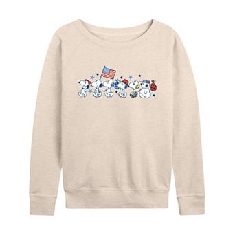 Women's Peanuts Snoopy & Siblings French Terry Long Sleeve Tee