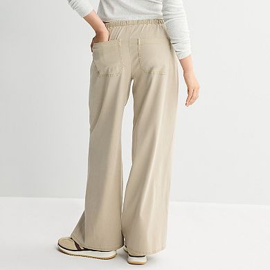 Juniors' Project Indigo Tie Waistband Wide Leg Pants