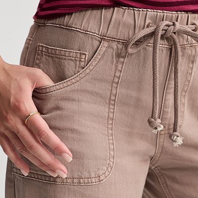 Juniors' Project Indigo Non-Denim Barrel Leg Jeans