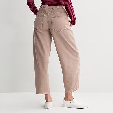 Juniors' Project Indigo Non-Denim Barrel Leg Jeans
