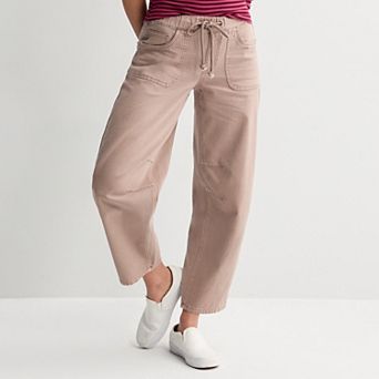 Juniors' Project Indigo Non-Denim Barrel Leg Jeans