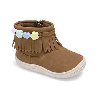 Stride Rite 360 Lisa Baby Girls Fringe Boot With Zipper Closure