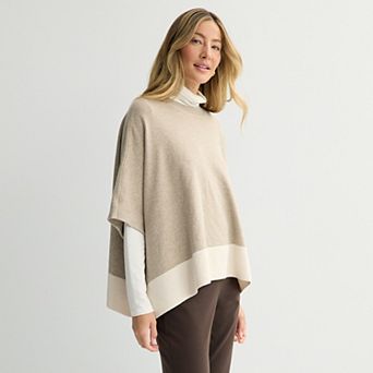 Women's Croft & Barrow® Polished Poncho Sweater