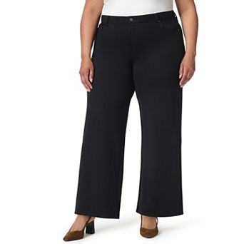 Plus Size Gloria Vanderbilt Amanda Wide Leg Ponte Pants