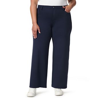 Plus Size Gloria Vanderbilt Amanda Wide Leg Ponte Pants