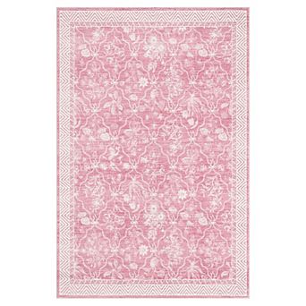 Area Rug Vintage Rug for Living Room Bedroom Dining Table, Non Slip Distressed Washable