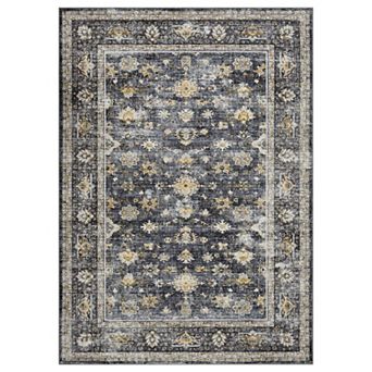Area Rug Indoor Vintage Living Room Carpet Washable Distressed Rug Bedroom Office Dining Room