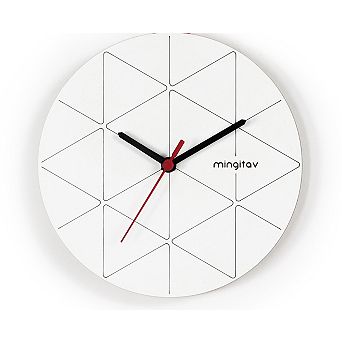 MIDOLA Red 15 in Minimalist Metal Wall Clock