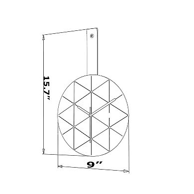 MIDOLA Red 15-in. Minimalist Metal Wall Clock