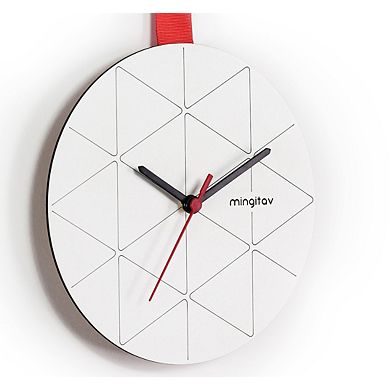 MIDOLA Red 15-in. Minimalist Metal Wall Clock