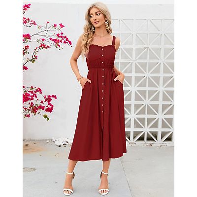 open lace back dress Abi Dress Chiffon Midi Dress in Layla Dot Red main image 1
