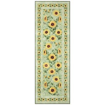 Sunflower Floral Flowers Rug Non-Slip Home Floor Print Carpet for Kitchen Entryway Bathroom Doorway