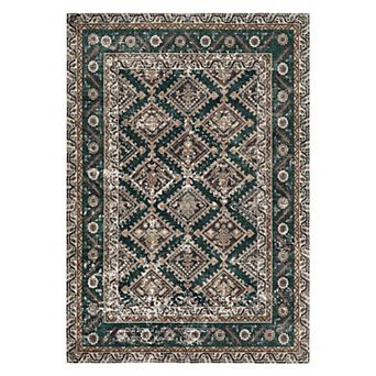 Area Rugs, Washable Rugs for Living Room, Vintage Boho, Durable Low Pile Non-Slip Area Rug