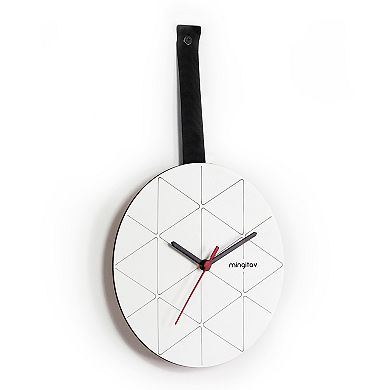 MIDOLA Black 15-in. Minimalist Metal Wall Clock