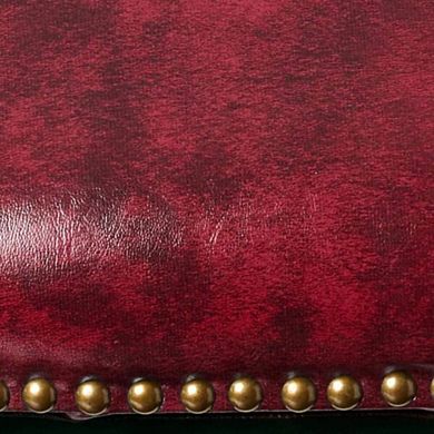 Burgundy Vinyl Captain Arm Chair