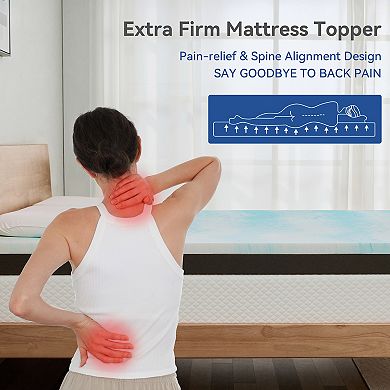 Opoiar Extra Firm 3-Inch Mattress Topper with Supportive Foam for Enhanced Comfort